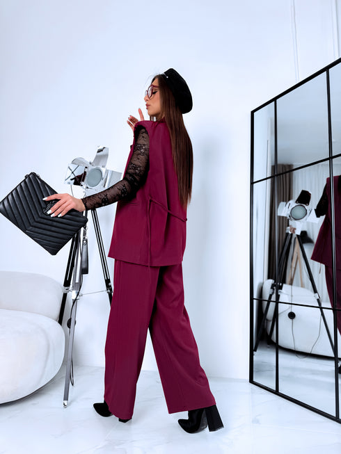 Komplekts "INTENSE 22666" - veste + bikses - BORDO